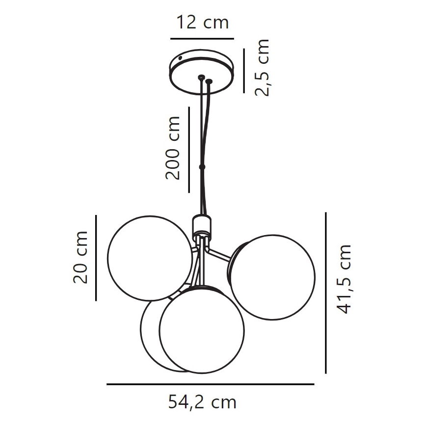 Nordlux - Lustra ar auklu IVONA 4xE27/28W/230V zelta