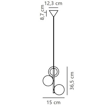 Nordlux - Lustra ar auklu LILLY 3xE14/40W/230V melna