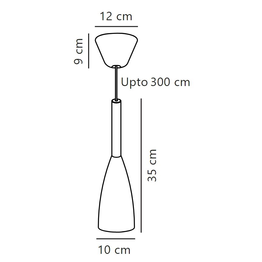 Nordlux - Lustra ar auklu PURE 1xE27/40W/230V d. 10 cm melna/rieksts