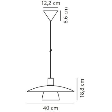 Nordlux - Lustra ar auklu VERONA 1xE27/40W/230V