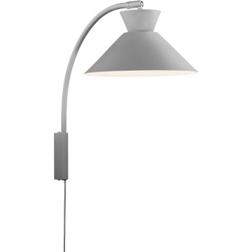 Nordlux - Sienas lampa DIAL 1xE27/40W/230V pelēka