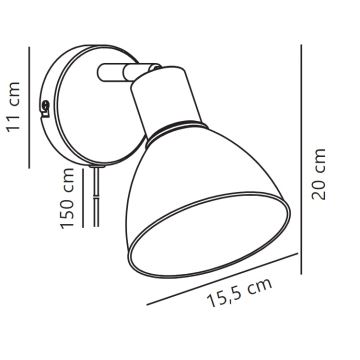 Nordlux - Sienas starmetis POP 1xE27/18W/230V balta