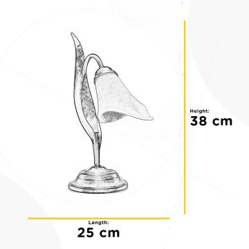 ONLI - Galda lampa ALGA 1xE14/6W/230V 38 cm bronza