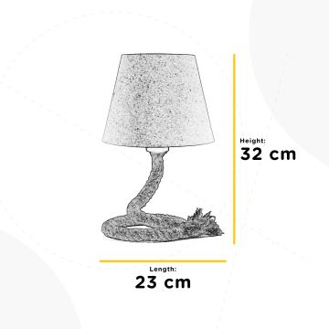 ONLI - Galda lampa CORDA 1xE27/22W/230V 32 cm bēša