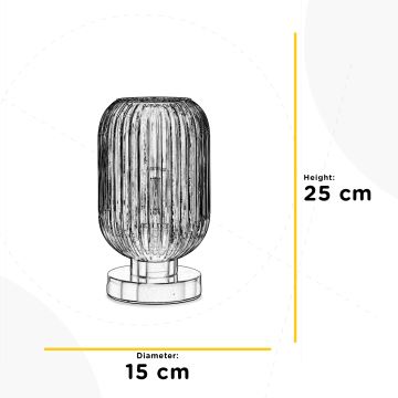 ONLI - Galda lampa DOROTY 1xE27/22W/230V zila/zelta