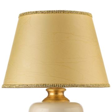 ONLI - Galda lampa MOZART 1xE27/22W/230V bēša/zelta 75 cm