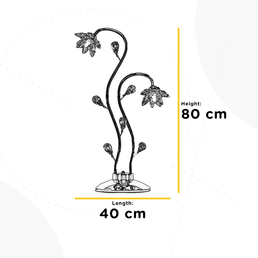 ONLI - Galda lampa NINFEA 2xG9/6W/230V 80 cm