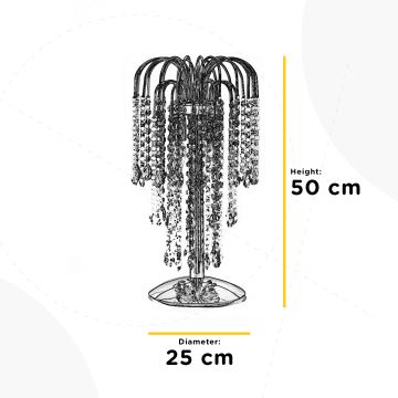 ONLI - Galda lampa PIOGGIA 2xE14/6W/230V 50 cm, hroms