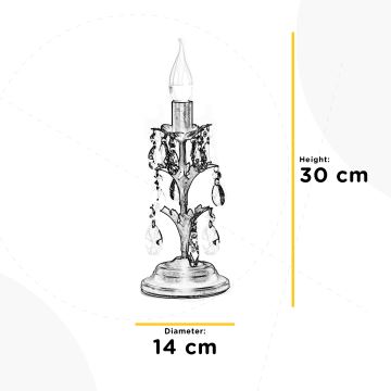 ONLI - Galda lampa TERESA 1xE14/6W/230V balta