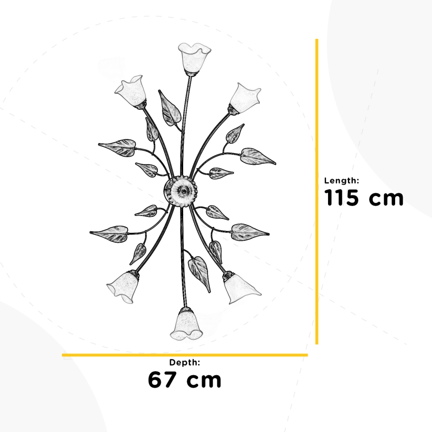 ONLI - Griestu lampa VANDA 6xE14/6W/230V