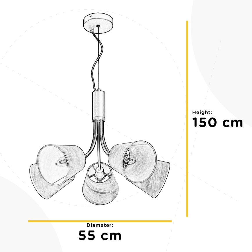 ONLI - Lustra ar auklu ASIA 5xE14/6W/230V