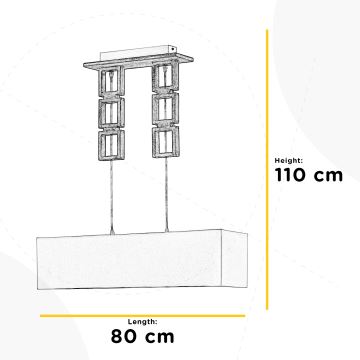 ONLI - Lustra ar auklu KISAR 2xE27/22W/230V