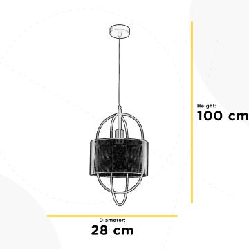 ONLI - Lustra ar auklu QUOKKA 1xE27/22W/230V