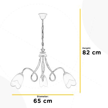 ONLI - Lustra ar ķēdi DOPPIO GIRO 3xE14/6W/230V bronza