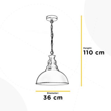 ONLI - Lustra ar ķēdi ISTANBUL 1xE27/22W/230V melna