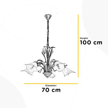 ONLI - Lustra ar ķēdi LUCREZIA 5xE14/6W/230V bronza