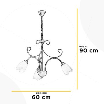 ONLI - Lustra ar ķēdi ODINO 3xE14/6W/230V