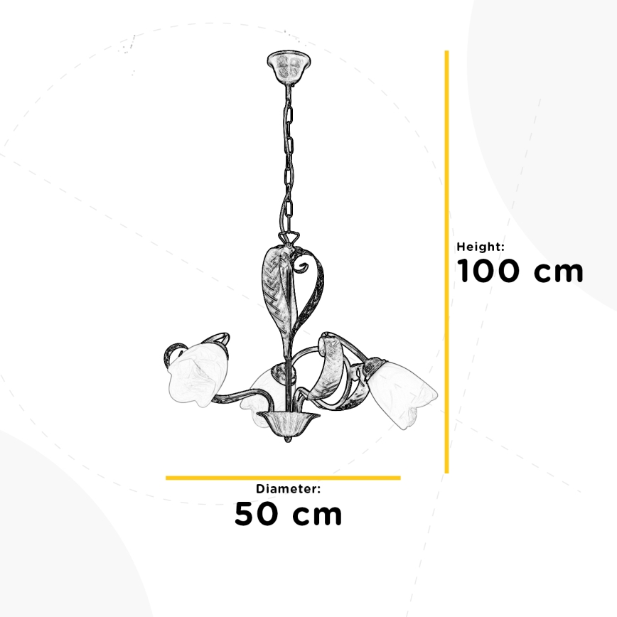 ONLI - Lustra ar ķēdi SONIA 3xE14/6W/230V