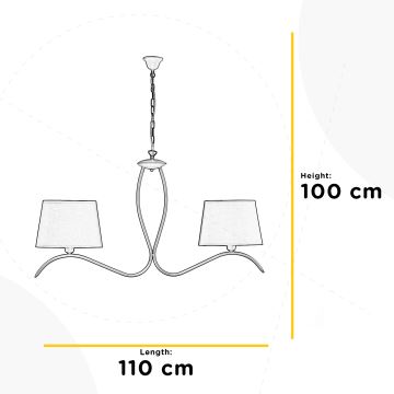 ONLI - Lustra ar ķēdi ZEN 2xE27/22W/230V