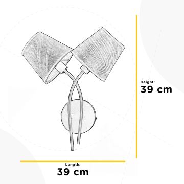 ONLI - Sienas lampa ASIA 2xE14/6W/230V