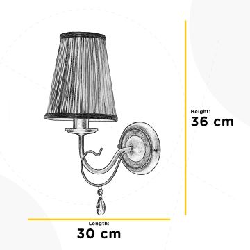 ONLI - Sienas lampa DELIA 1xE14/6W/230V