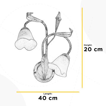 ONLI - Sienas lampa LUCREZIA 2xE14/6W/230V krēmkrāsa