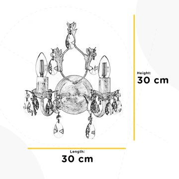 ONLI - Sienas lampa TERESA 2xE14/6W/230V balta