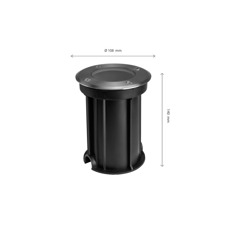 Pagalma lampa LUKKA CONNECT 1xGU10/4W/230V IP67 matēts hroms leņķa