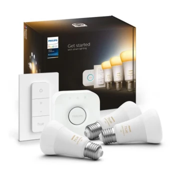 Pamata komplekts Philips Hue White Ambiance 3xE27/8W 2200-6500K + ierīce savienojumam un tālvadības pults