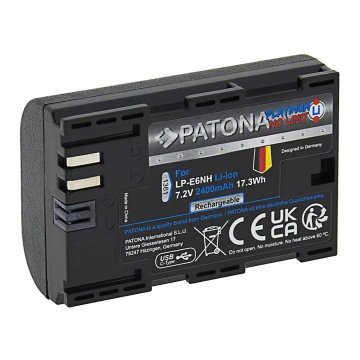 PATONA - Akumulators Canon LP-E6NH 2400mAh Li-Ion Platinum USB-C