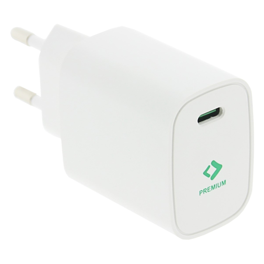 PATONA - Lādēšanas adapteris USB-C Power delivery 20W/230V balta