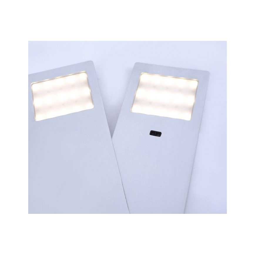 Paul Neuhaus 1121-95-2 - KOMPLEKTS 2xLED Mēbeļu apgaismojums ar sensoru HELENA LED/2W/230V