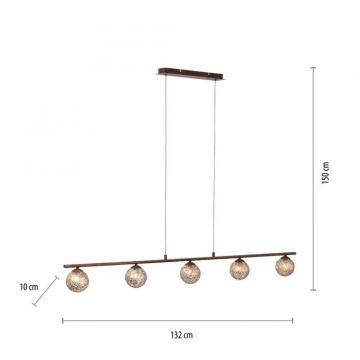 Paul Neuhaus 2040-48 - Lustra ar auklu GRETA 5xG9/40W/230V