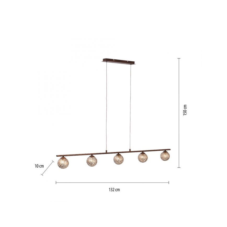 Paul Neuhaus 2040-48 - Lustra ar auklu GRETA 5xG9/40W/230V