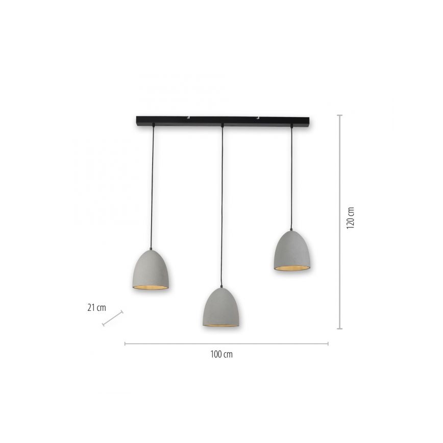 Paul Neuhaus 2233-22 - Lustra ar auklu ETON 3xE27/40W/230V