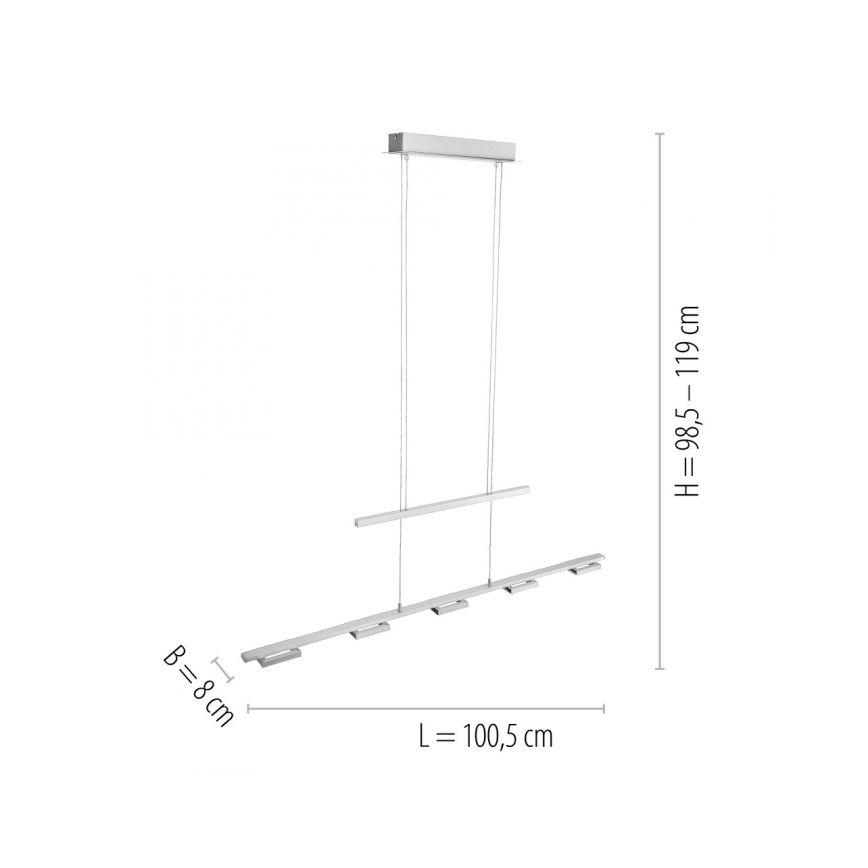 Paul Neuhaus 2446-55 - LED Pielāgojama lustra uz auklas INIGO 5xLED/4W/230V