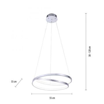 Paul Neuhaus 2472-21 - LED Aptumšojama lustra uz auklas ROMAN LED/30W/230V hroma