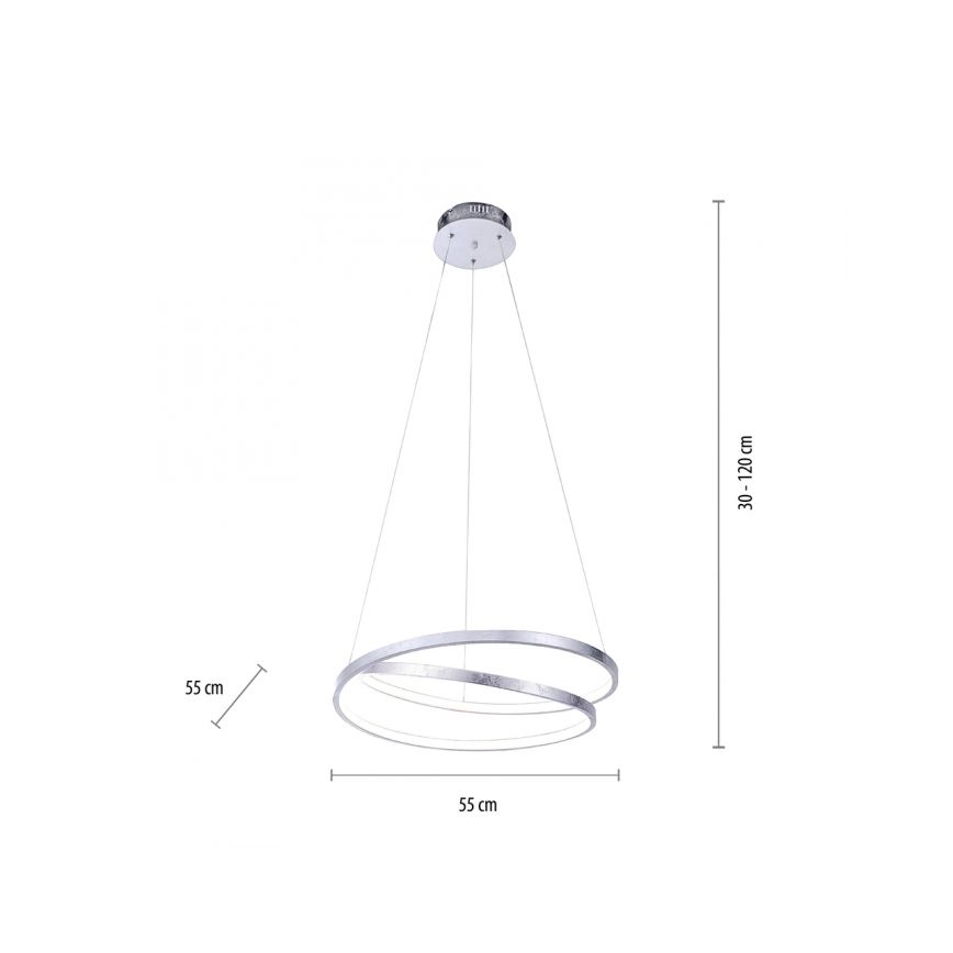 Paul Neuhaus 2472-21 - LED Aptumšojama lustra uz auklas ROMAN LED/30W/230V hroma