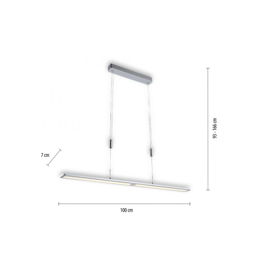 Paul Neuhaus 2565-95 - LED Aptumšojama lustra uz auklas ar sensoru NIKA LED/35W/230V