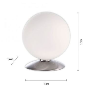 Paul Neuhaus 4013-55 - LED Aptumšojama skārienvadāma galda lampa BUBBA 1xG9/3W/230V matēts hroms