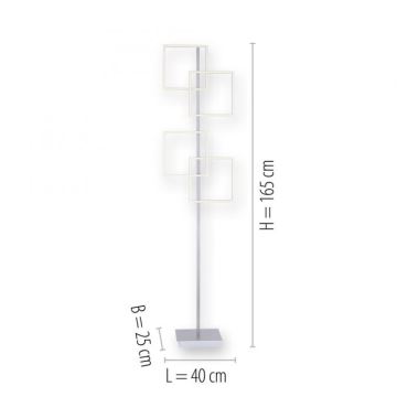 Paul Neuhaus 817-55 - LED Aptumšojama grīdas lampa INIGO 4xLED/8W/230V + tālvadības pults