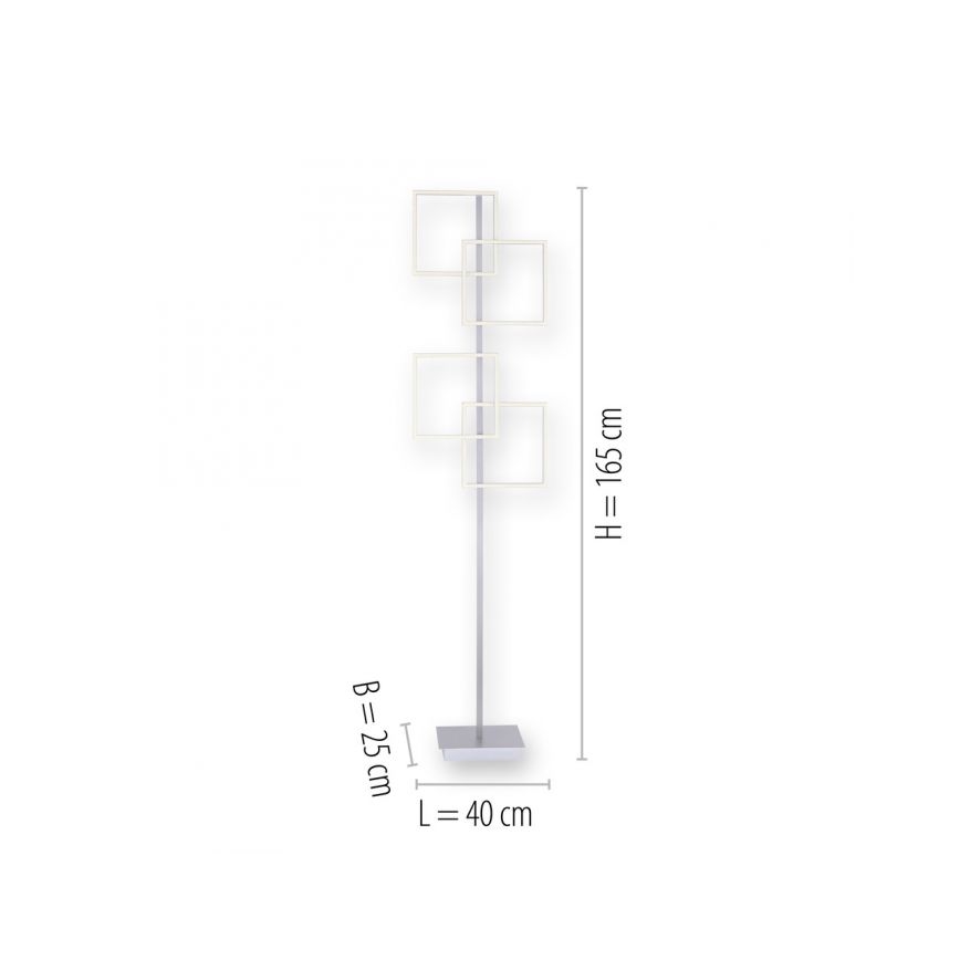 Paul Neuhaus 817-55 - LED Aptumšojama grīdas lampa INIGO 4xLED/8W/230V + tālvadības pults