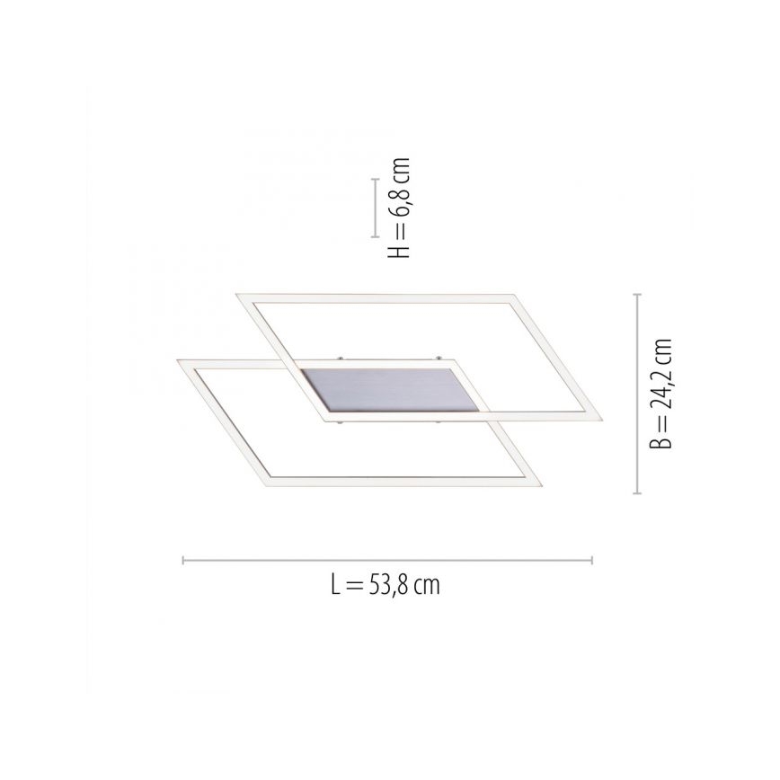 Paul Neuhaus 8192-55 - LED Aptumšojama pieliekama lustra INIGO 2xLED/12W/230V