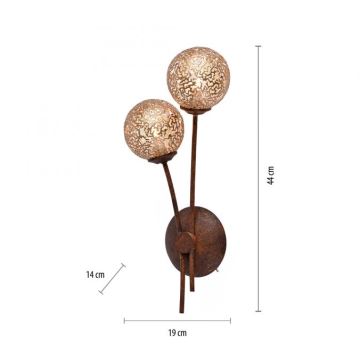 Paul Neuhaus 9032-48 - Sienas lampa GRETA 2xG9/40W/230V