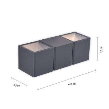 Paul Neuhaus 9658-13 - LED Āra sienas gaismeklis MARCEL 2xLED/4W/230V IP54