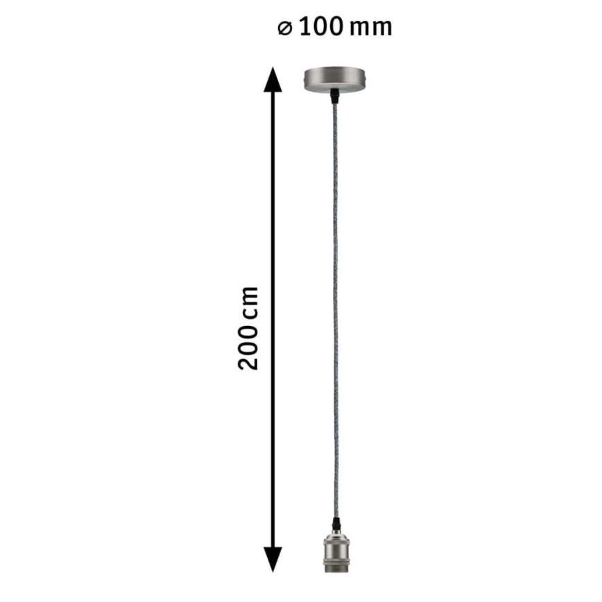 Paulmann 50385 - 1xE27/60W Barošanas vads ELDAR 230V