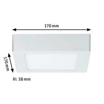 Paulmann 70644 - LED/11W Griestu lampa LUNAR 230V 17x17 cm balta