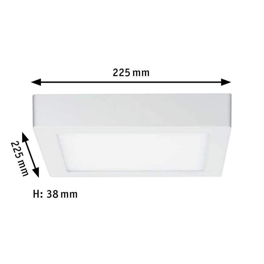 Paulmann 70645 - LED/12,5W Griestu lampa LUNAR 230V 22,5x22,5 cm balta