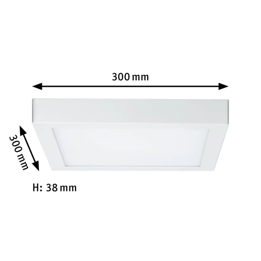 Paulmann 70646 - LED/16W Griestu lampa LUNAR 230V 30x30 cm balta