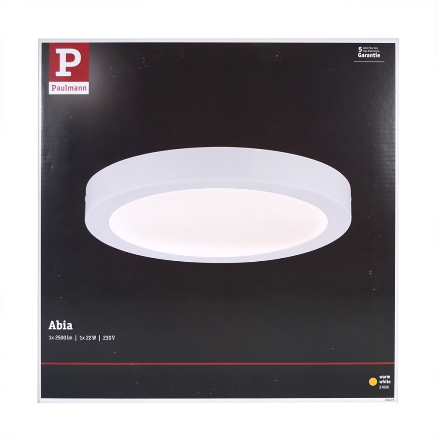 Paulmann 70899 - LED/22W Griestu gaismeklis ABIA 230V